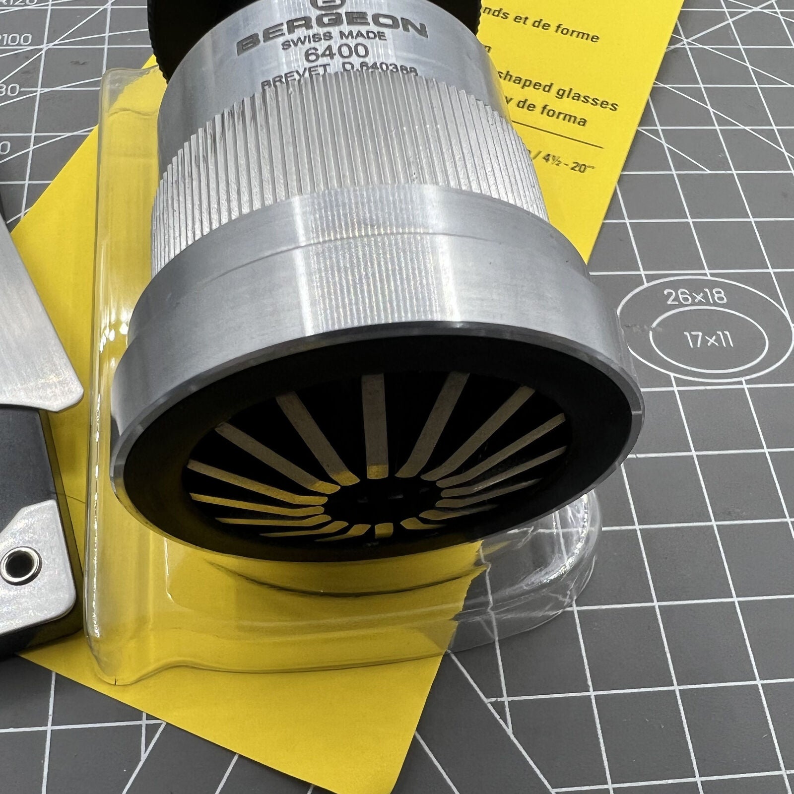 Swiss Bergeon 6400 Crystal Lift tool for precise watch crystal installation and removal in watch accessories.