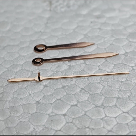 Rose gold arrow-shaped watch hands, 11�16�17mm, for SHANGHAI LB06 movement, elegant timepiece upgrade.