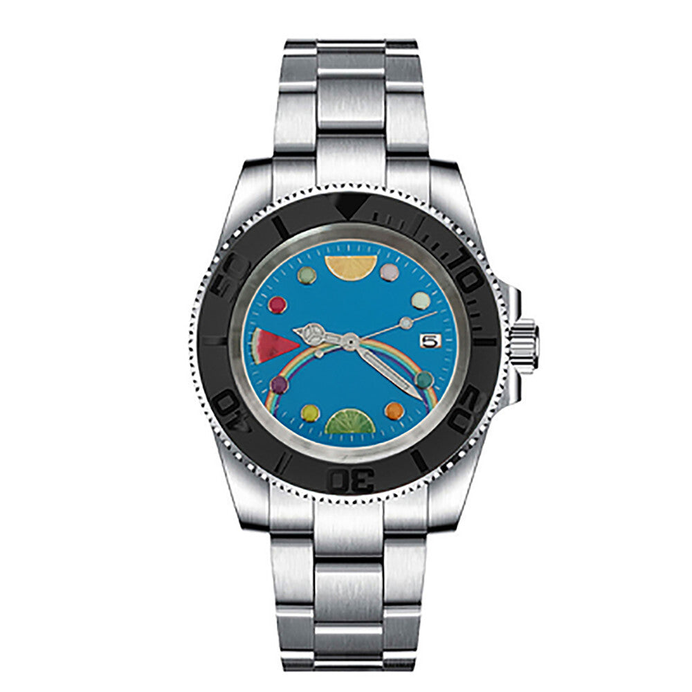 Boîtier de montre lumineux en acier inoxydable 40 mm, verre saphir, bracelet et mouvement NH35