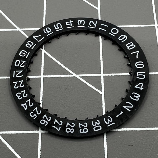 Pack of 3 black date disk wheels for Miyota 8215 movement, enhancing watch date display functionality.