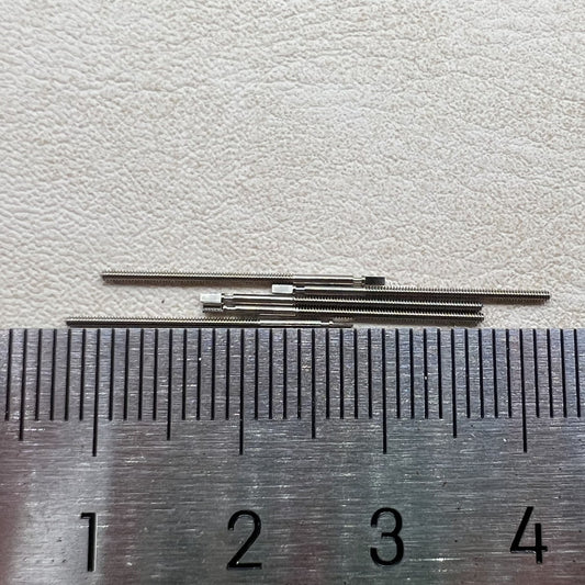 Set of 2 generic winding stems by ETA for watch movements 255.112 and 255.441, durable replacement parts.