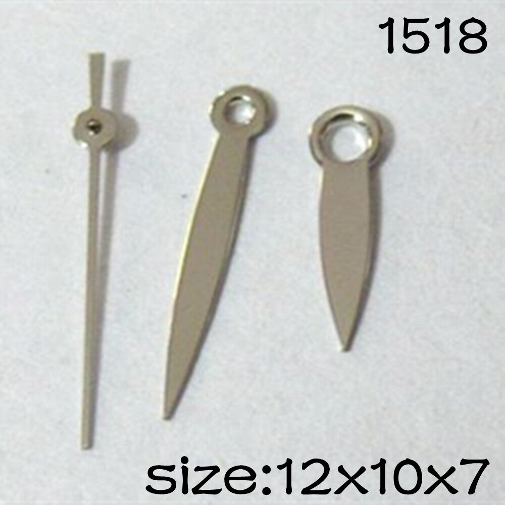 NO.1518 silver watch hands set for Miyota 2035 movement, precision-designed for sleek watch repairs.