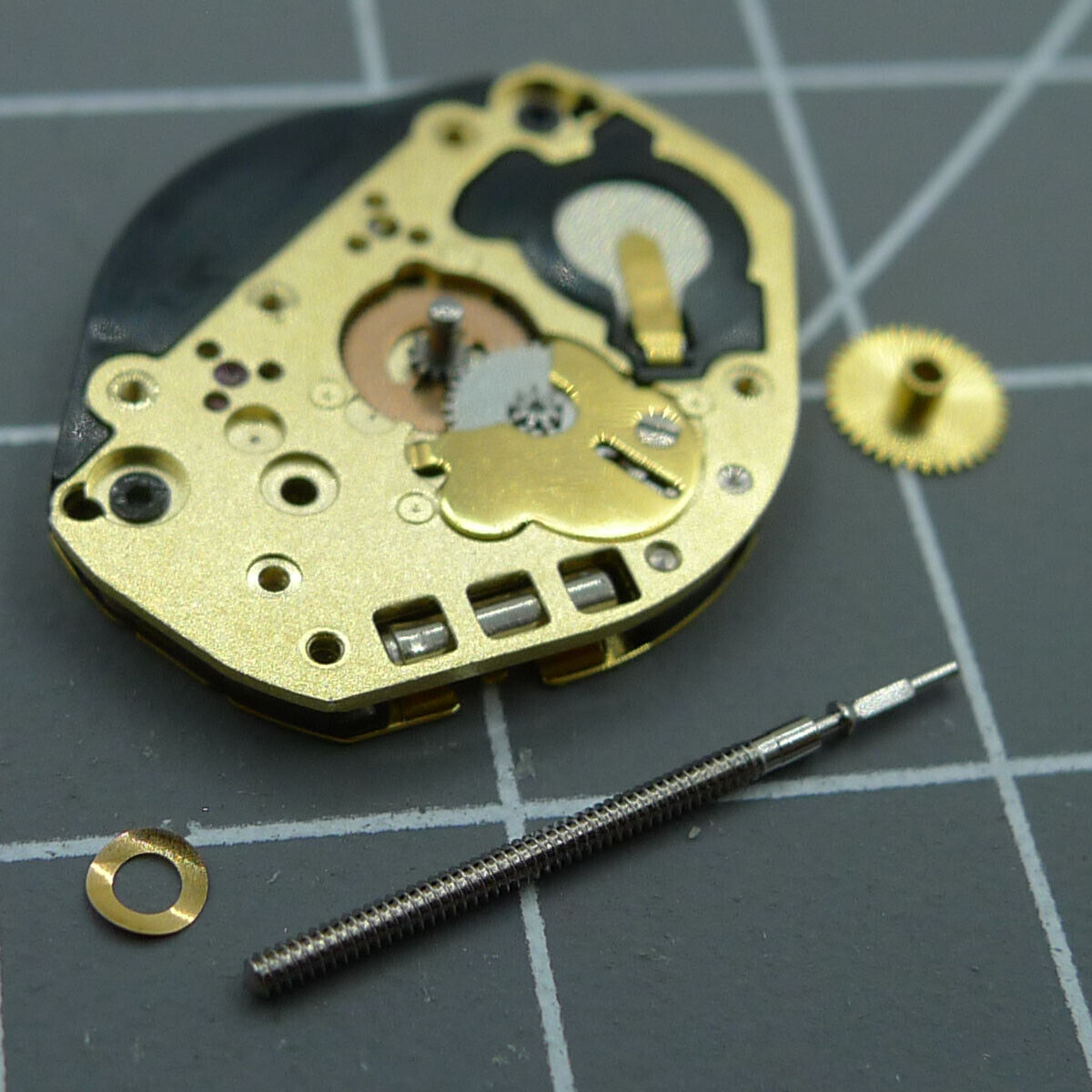 Swiss Made Ronda 1062 quartz movement with 2 hands for precise timekeeping in watch accessories.