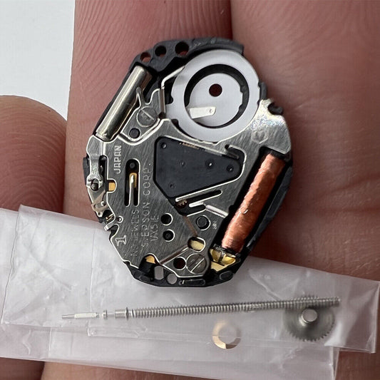 Hattori Epson VX51E quartz watch movement, precision Japanese craftsmanship for watch accessories.