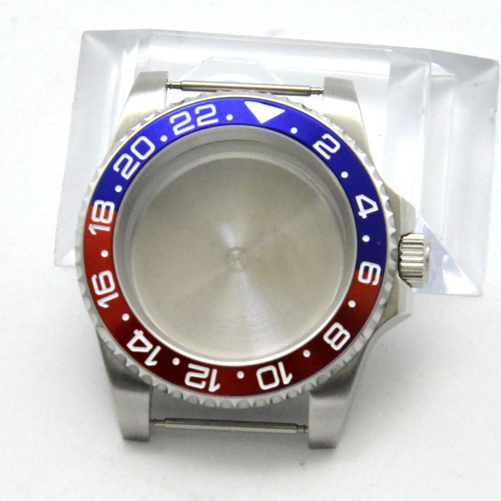 Montre de yacht automatique 40 mm GMT, boîtier compatible avec le mouvement NH35/36, verre saphir