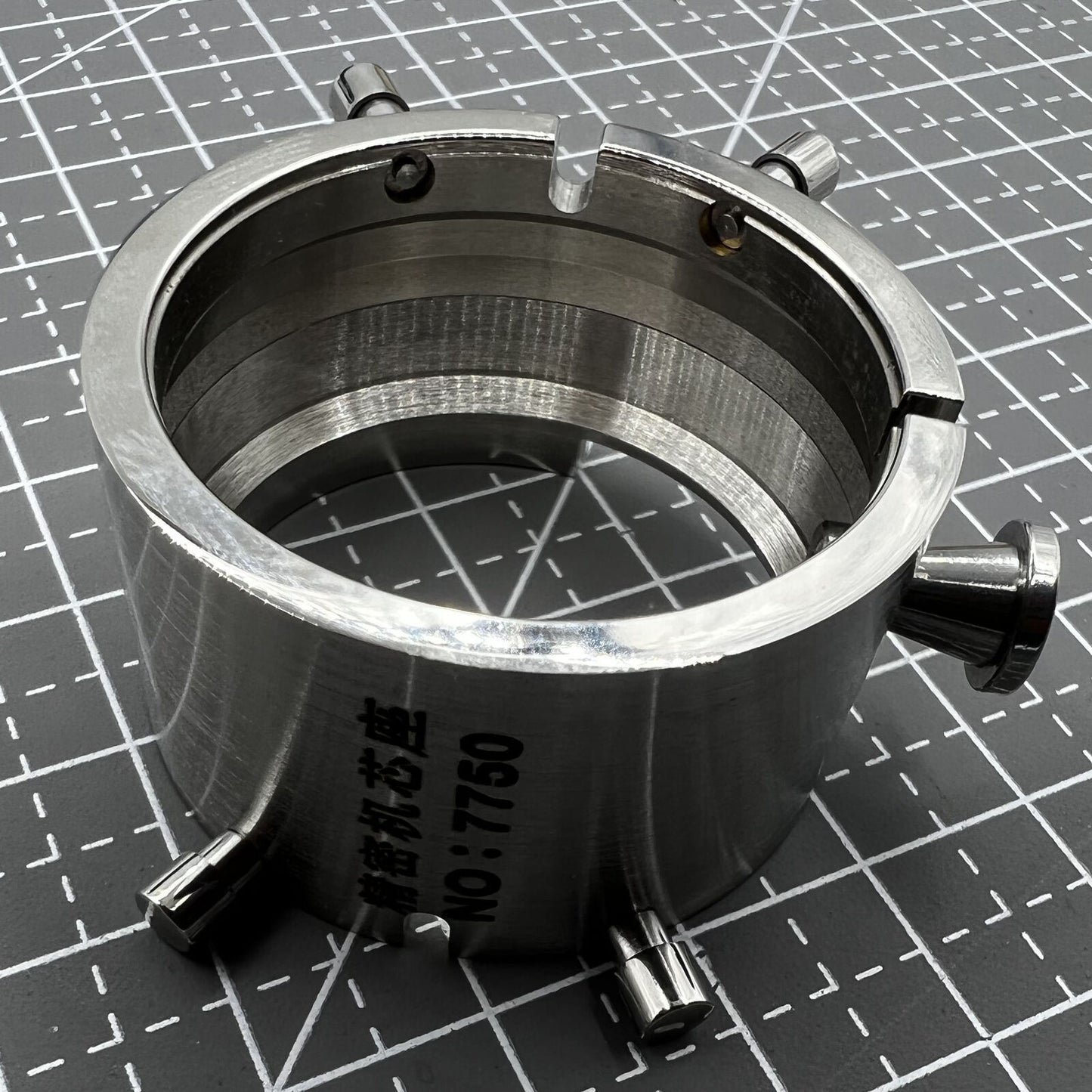 Chromium-plated Movement Holder Generic for Movement ETA 7750