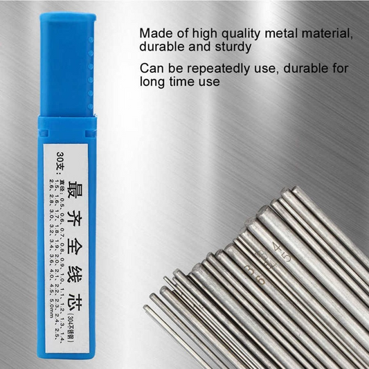 0.5-5mm 304 stainless steel jewelry cored rod for precise welding and soldering applications.