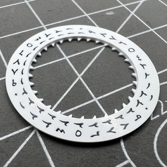 Arabic date disk wheel compatible with Seiko NH35 automatic mechanical watch movement.