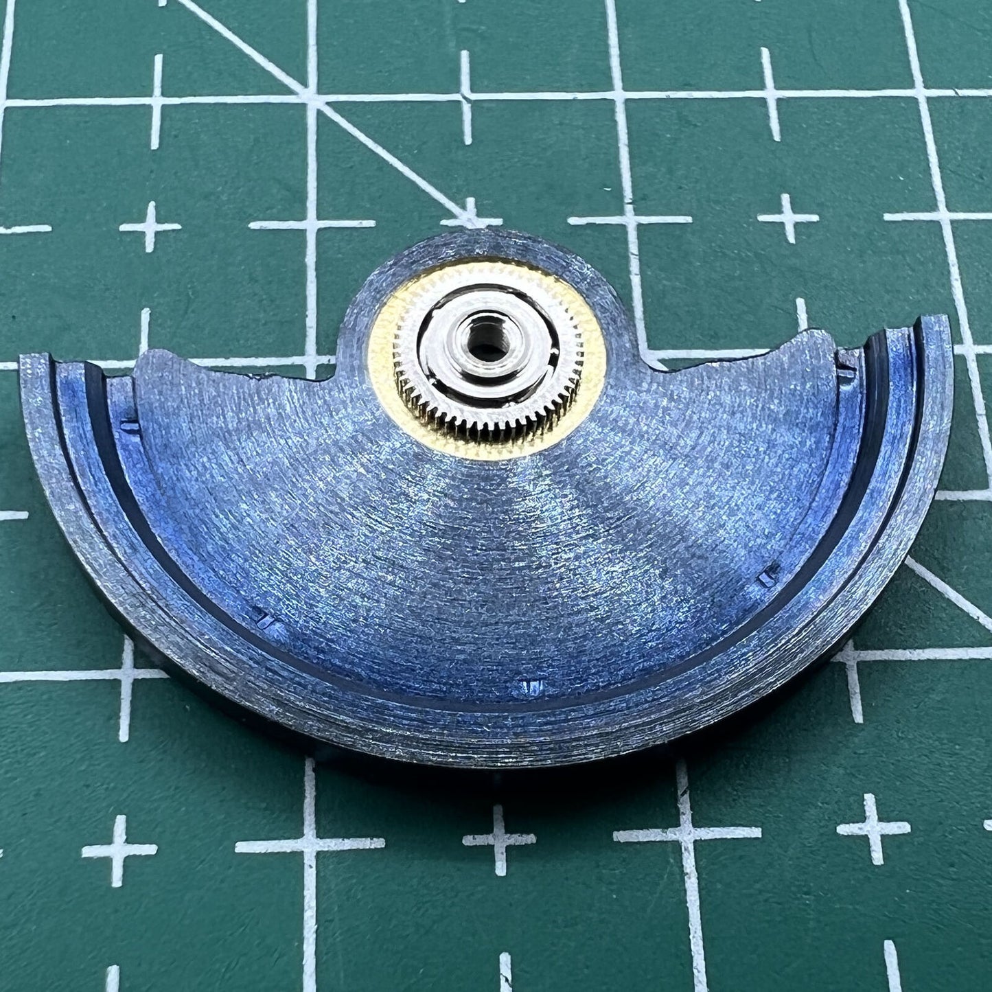 Blue Sea Wave carved rotor oscillating weight for Miyota NH35 NH36, stylish watch movement upgrade.