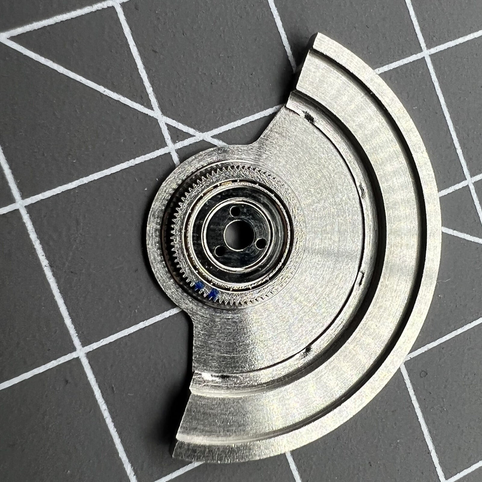 Rotor oscillating weight with ball bearing for Seagull ST25 movement, improving winding efficiency and durability.