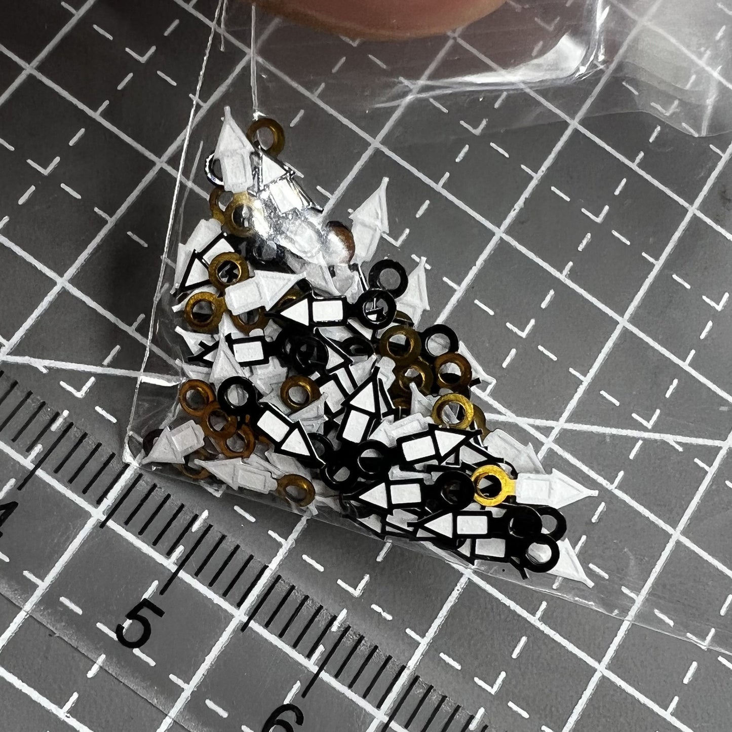 Lot de 100 aiguilles de montre en forme de flèche, 9,5 mm, finition noire, pour Miyota 2035 2115 PC21