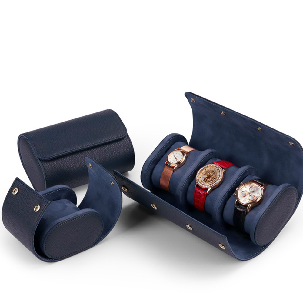 1/2/3 Slots Leder Reise Uhrenetui Roll Organizer Tragbare Uhrenbox