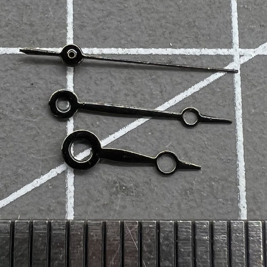 14mm hollow black watch hands set by Miyota, compatible with 2035 2115 2105 2305 movements