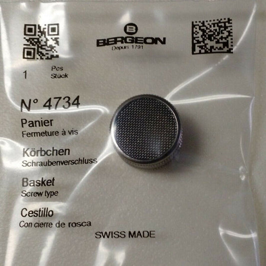 Bergeon 4734 16mm cleaning basket for watch parts, durable and precise Swiss tool