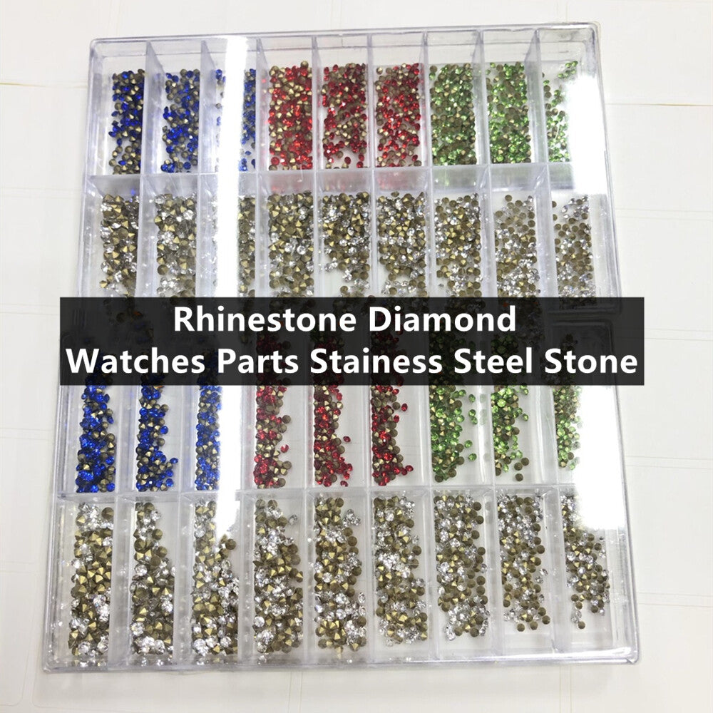 Assort Size Rhinestone Diamond Watches Parts Stainess Steel Stone Watch Repair