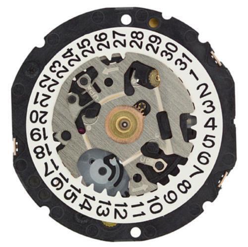 Hattori Epson VS22A solar-powered quartz watch movement from Japan for accurate timekeeping.