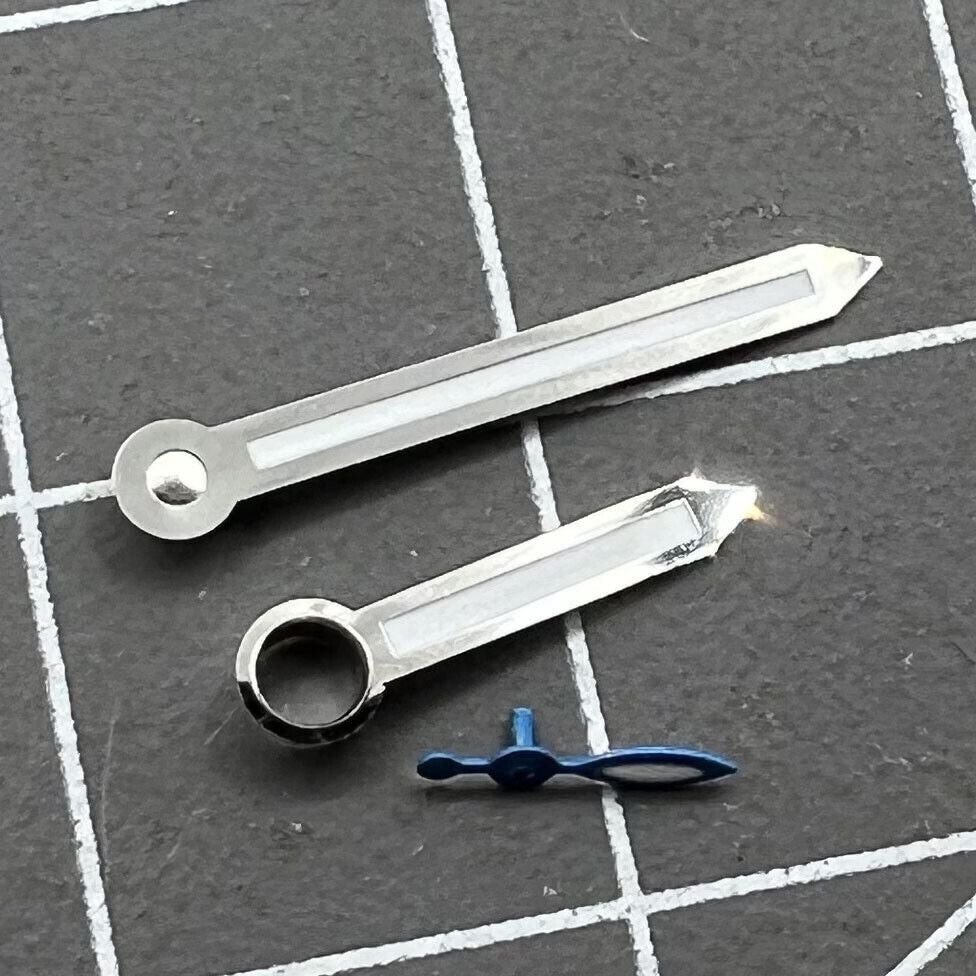 Silver Trim Arrow Shaped Green Lume Watch Hands for ST3600/ST3620/ETA6497/6498