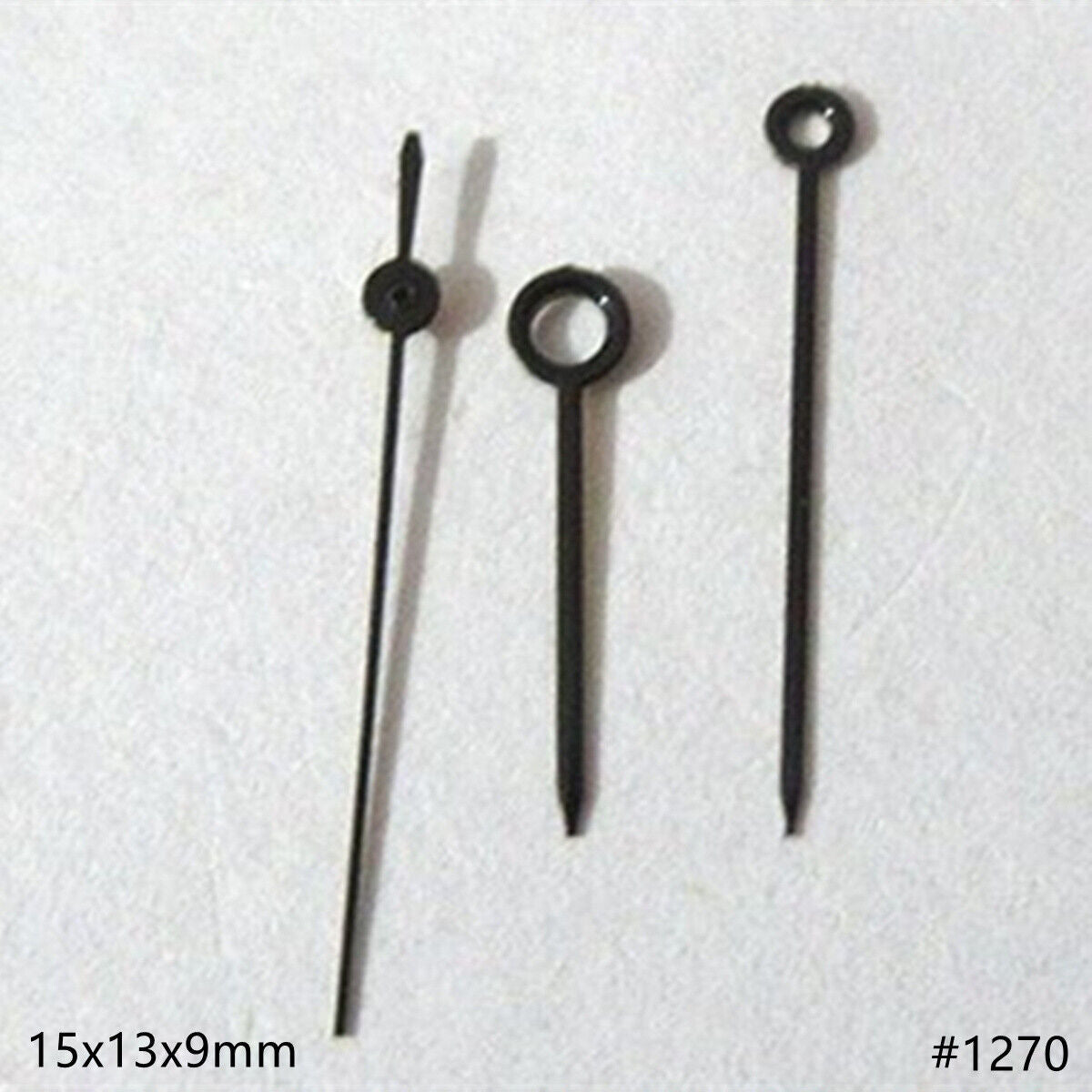 2 Sets/Pack 15mm Black Painted Watch Hands Set for Miyota 2035 2115 2105 2305