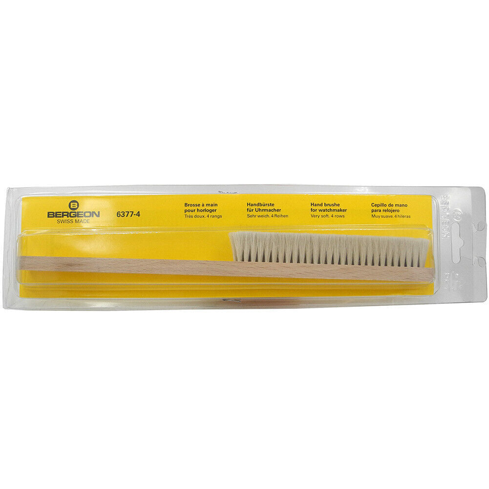 Bergeon 6377-4 Watchmakers Watch Hand Cleaning Brush Soft 4 Rows Swiss