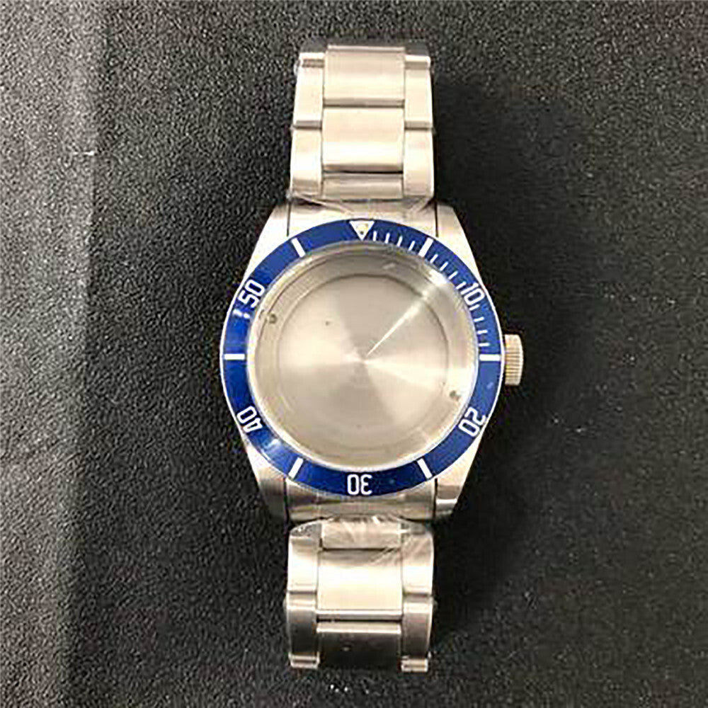 Boîtier de montre 10 types + bague en aluminium + bracelet 41 mm en verre saphir/minéral pour NH35/NH36