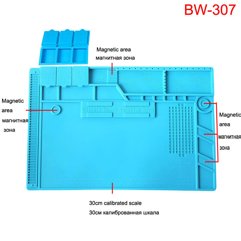 New Heat-Resistant Soldering Silicon Soldering Mat Work Pad Watch Repair Tool