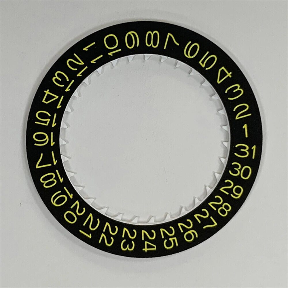 Black Background Yellow Character Disk Date Wheel for NH35 NH36 Date Watch Part