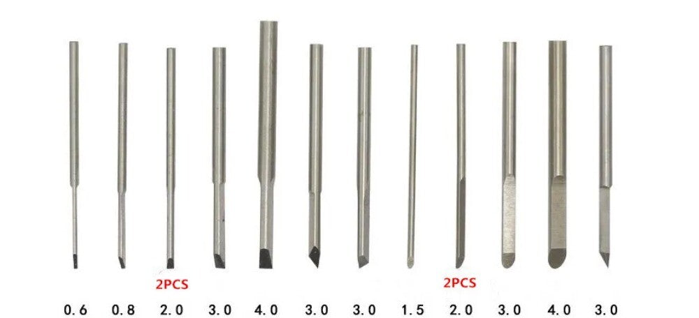 14 STÜCK Stahlmeißel Set Miniatur Carving Messer Künstler Schreiner Handwerkzeuge