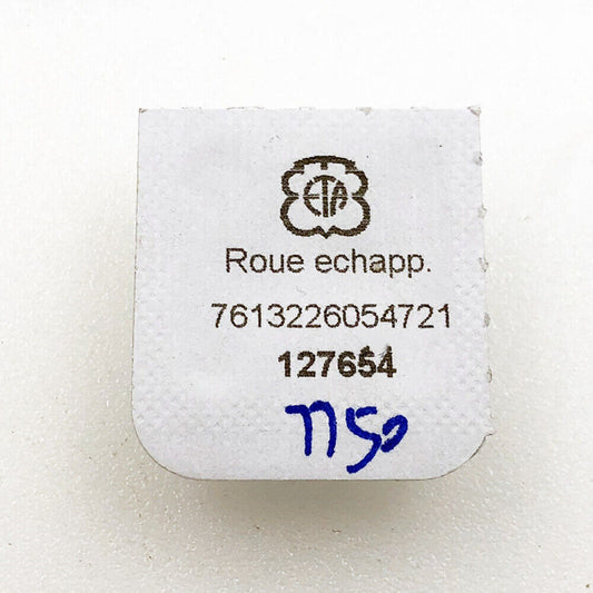 Close-up of Watch Part Ref.705 Escape Wheel by ETA, compatible with ETA 7750 movement, precision spare part.