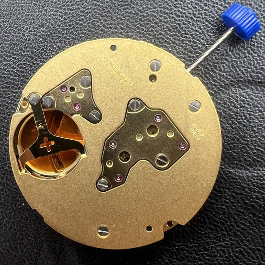 Swiss Ronda 5010B quartz watch movement with precise timekeeping for luxury watch repairs and upgrades.