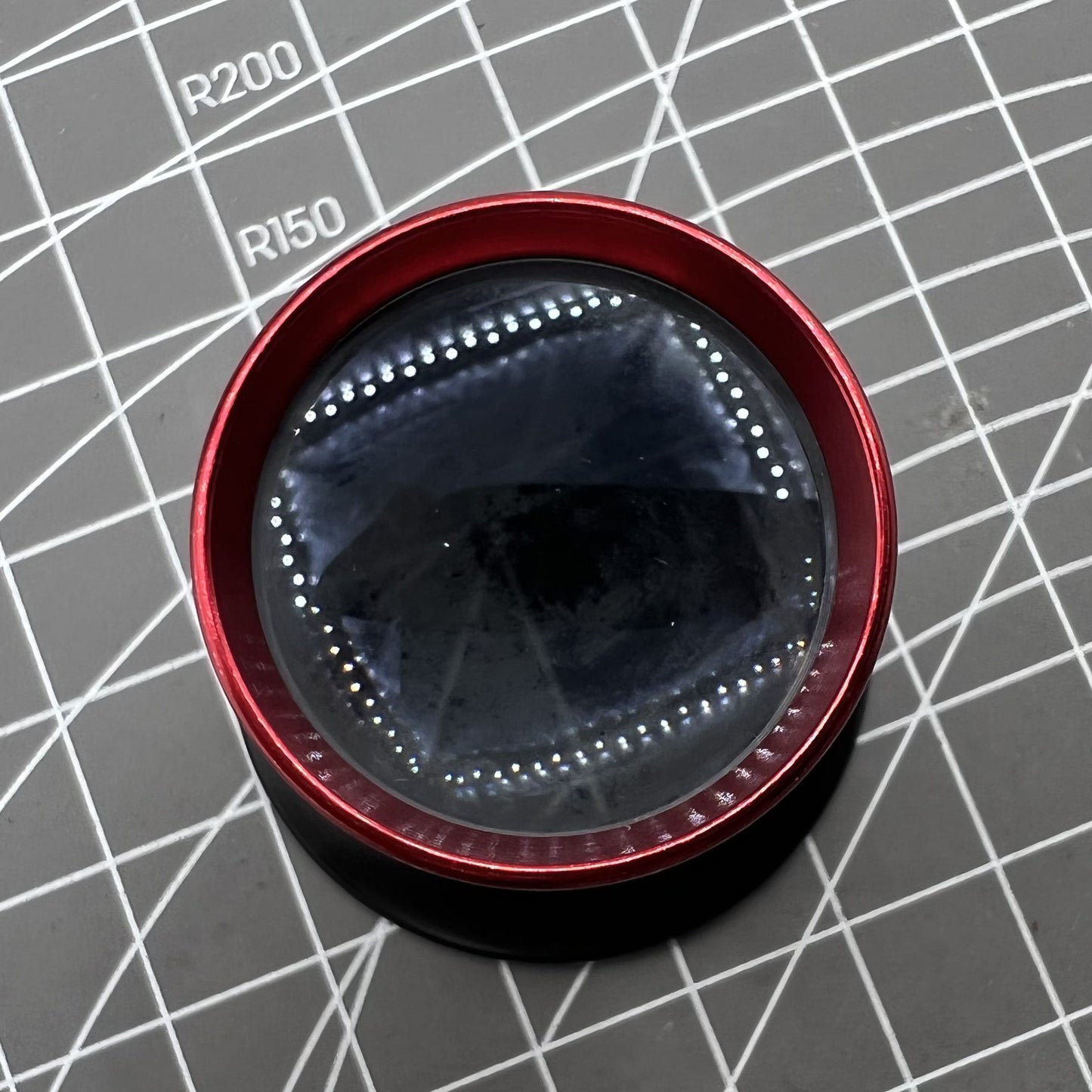 Horotec MSA00.032-2.5 eyeglass loupe with 4x magnification, 25mm lens, aluminum ring for precise watch repair.
