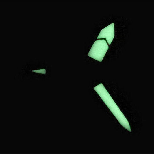 Green luminous watch hands set for SKX/SBBN with NH35A/NH36 movement by P1-5-A, perfect for upgrades.