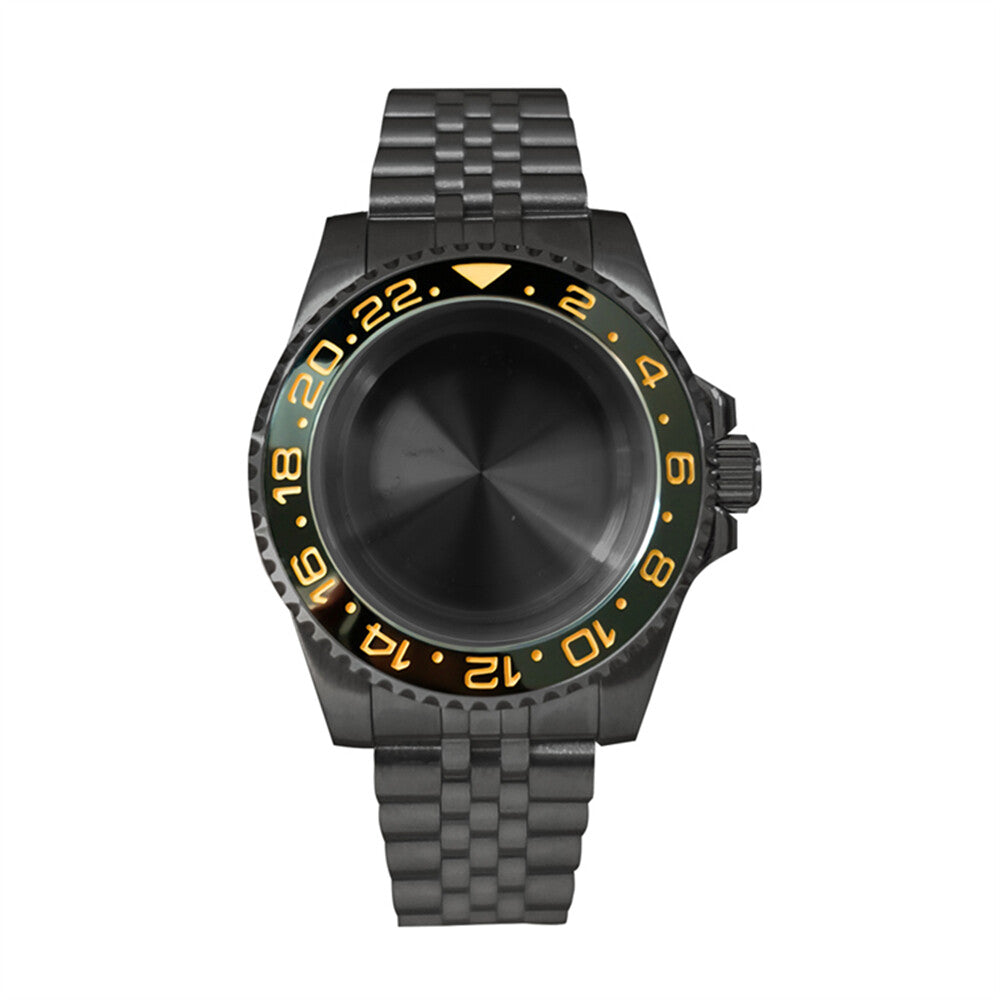 Boîtier de montre en verre saphir 40 mm pour mouvement NH35/NH36, boîtier modifié
