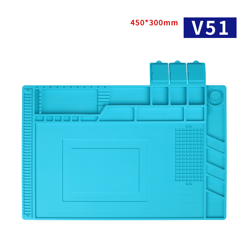 Heat-resistant soldering mat with silicon surface for watch repair, protects workspace efficiently.