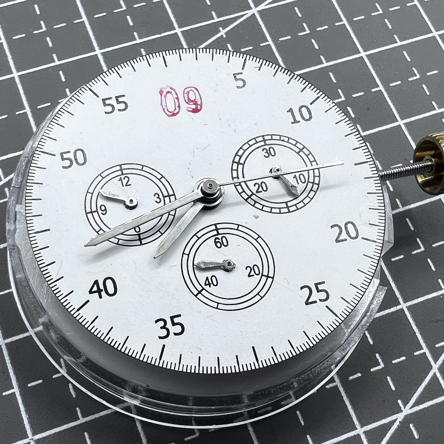 Hergestellt in China 7750 Automatisches Chronographenwerk @3 @6 @9 ETA 7753 Konfiguration