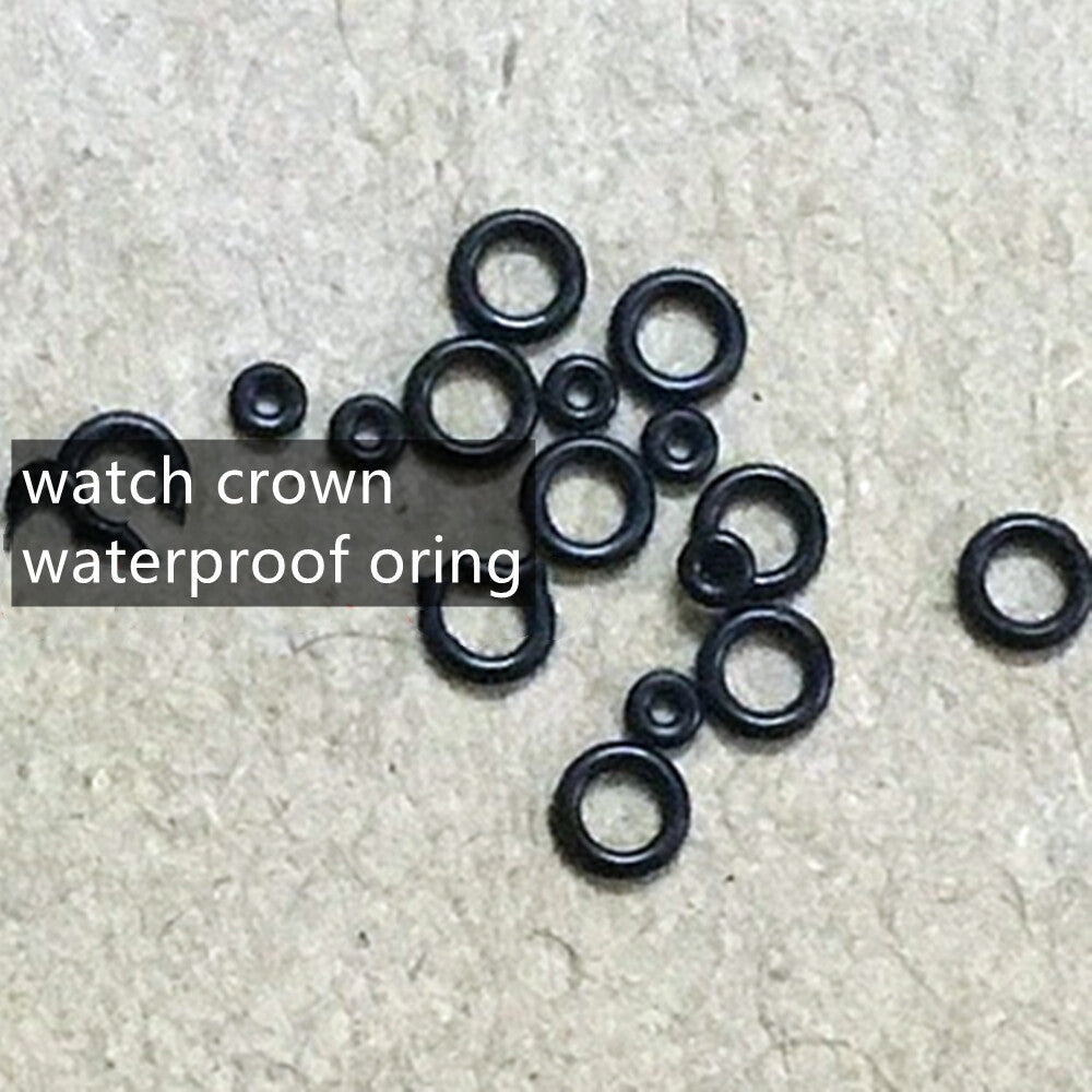 Rubber watch crown seal in 10 sizes, waterproof O-ring gasket for watch repairs