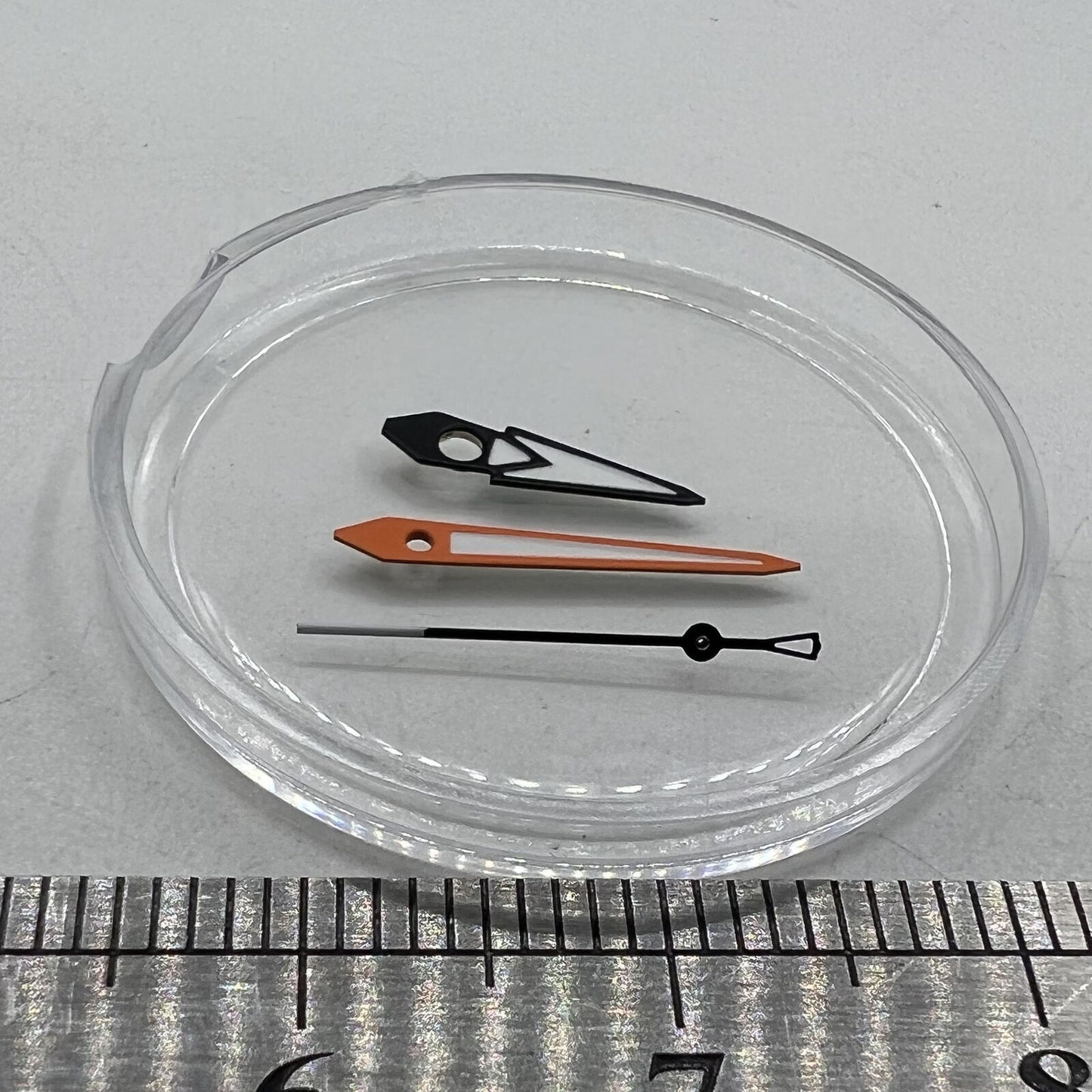 Aiguilles de montre 12,5 mm, vert luminescent, noir et orange, peintes en blanc pour NH35/36