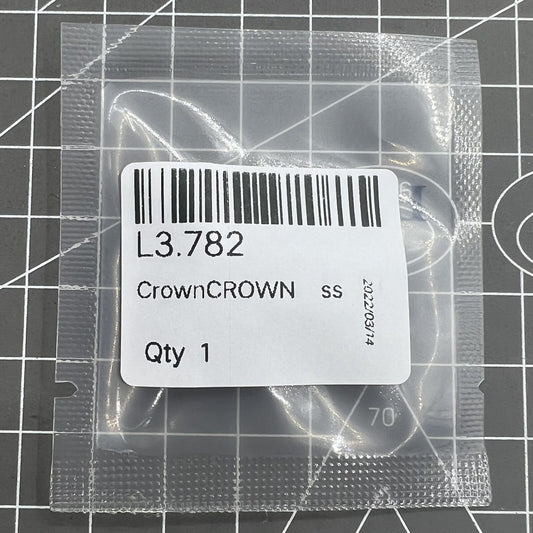 Replacement silver watch crown 6.5x5.7mm for Conquest L3.782.4 by Generic brand