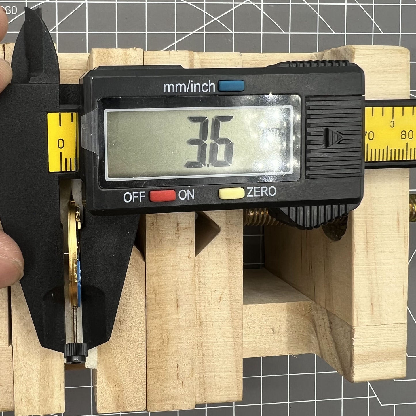 Swiss Made ETA 955.432 quartz movement with two hands, precise watch accessory for reliable timekeeping.