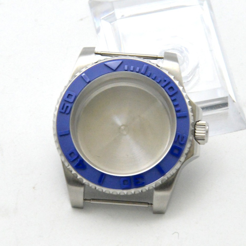 Montre de yacht automatique 40 mm GMT, boîtier compatible avec le mouvement NH35/36, verre saphir