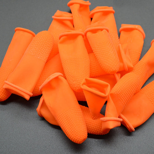 1. Set of 100 natural rubber latex finger cots for non-slip protection, perfect for watch accessory handling.