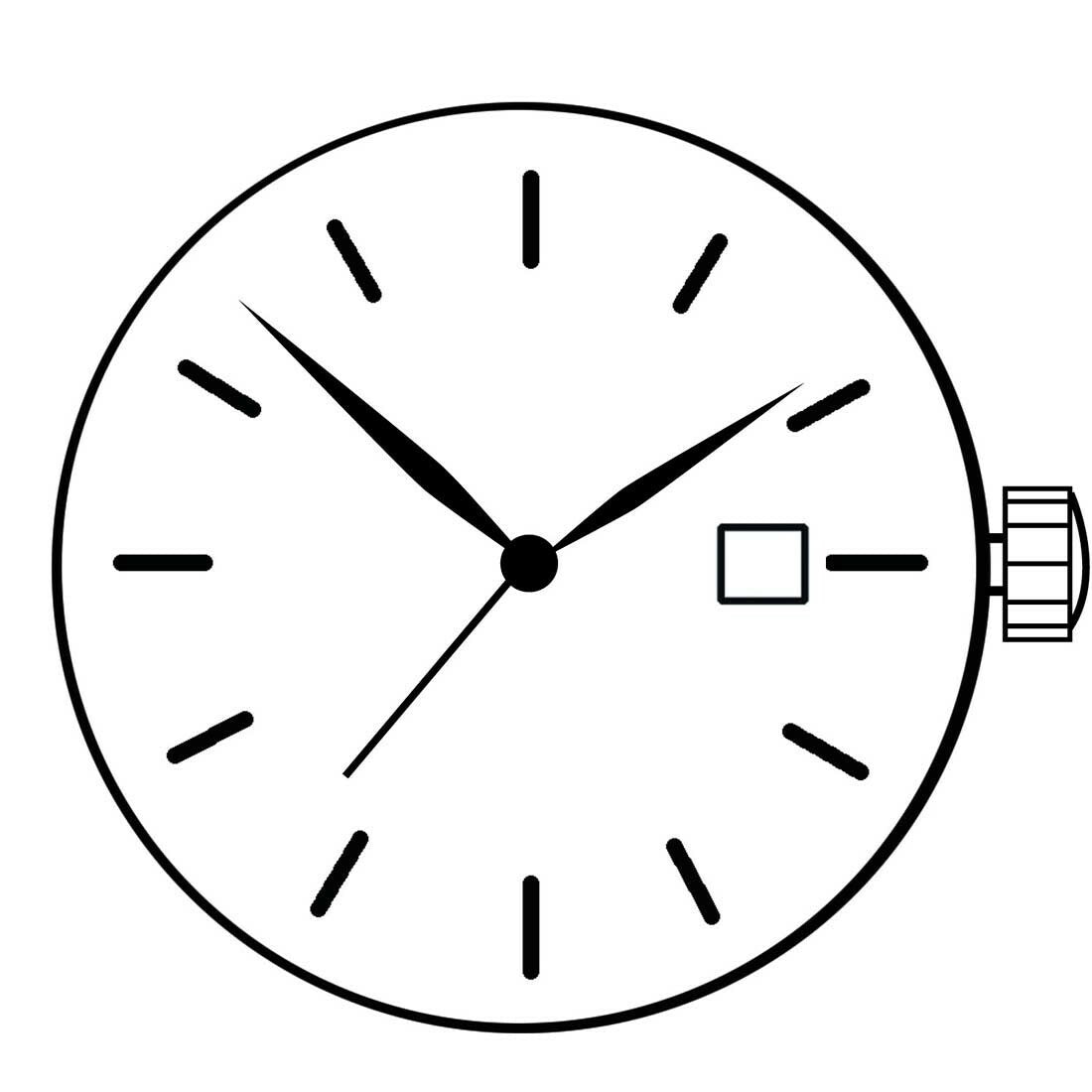 Ronda 585 Quartz Watch Movement Date At 3/6