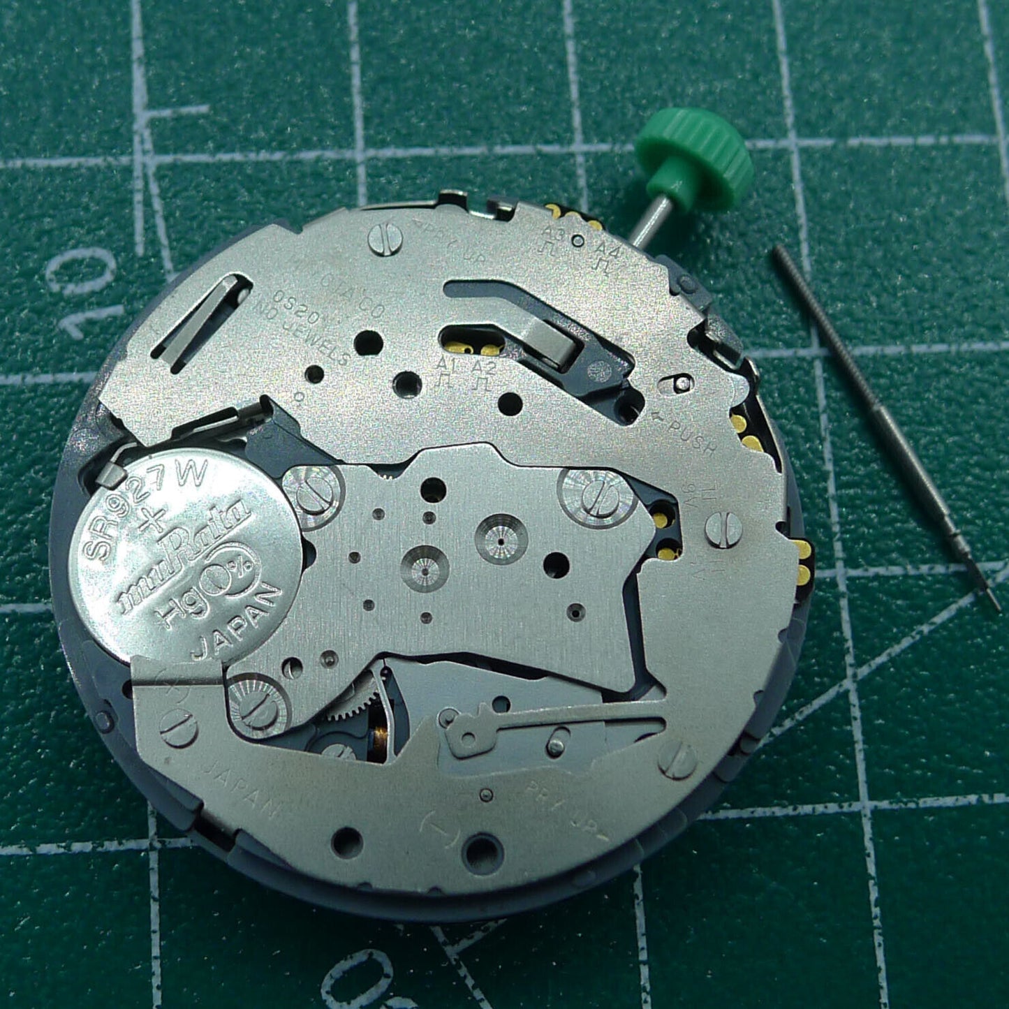 Japan Made Miyota OS20 quartz watch movement with date at 6 o'clock, precise and reliable for watch accessories.