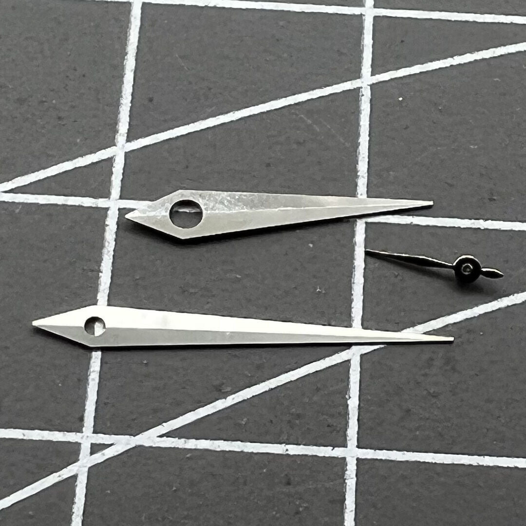 Aiguilles de montre en argent poli 10 × 14 × 4,5 mm pour mouvement Tianjin Seagull ST17