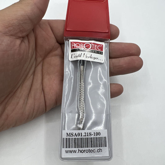 Horotec MSA01.218-100 black 1.00mm watchmakers screwdriver for precise watch repairs and adjustments.