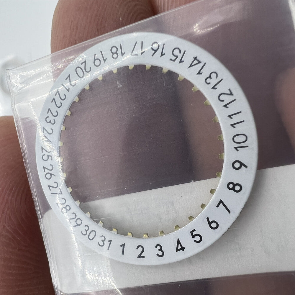 OM Font Date Disk displaying date 6 for ETA 2824 watch movement, precision replacement by OM Brand.