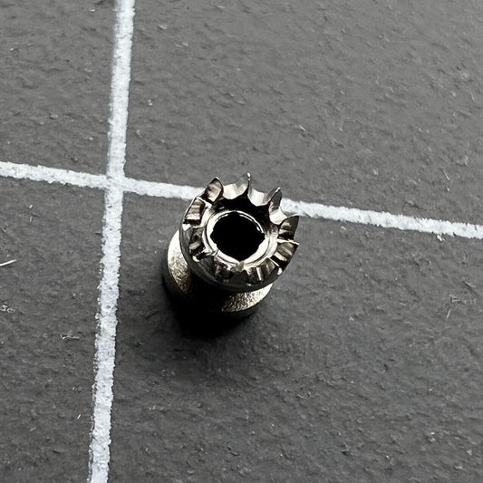 Replacement silver sliding pinion clutch for ST3600 ETA6497 watch movement, precision gear component.