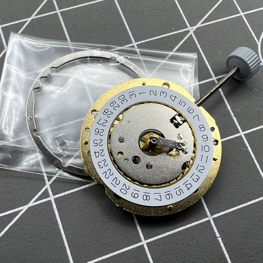 Ronda 785 Swiss Made quartz watch movement with date at 3 o'clock for precise timekeeping