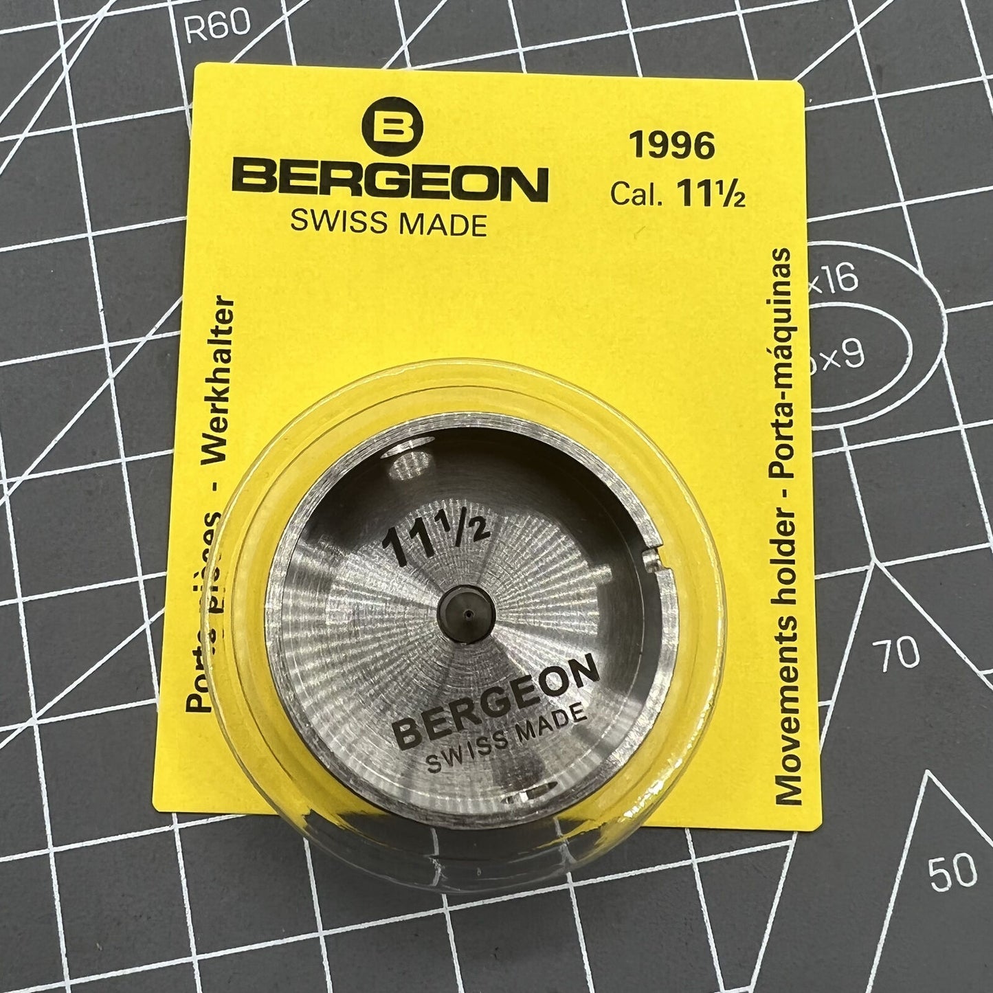 Bergeon 1996-11 1/2 Watch Movement Holder with Adjustable Hollow Center Screw