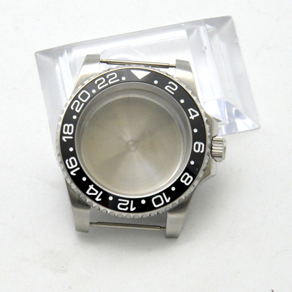 Montre de yacht automatique 40 mm GMT, boîtier compatible avec le mouvement NH35/36, verre saphir