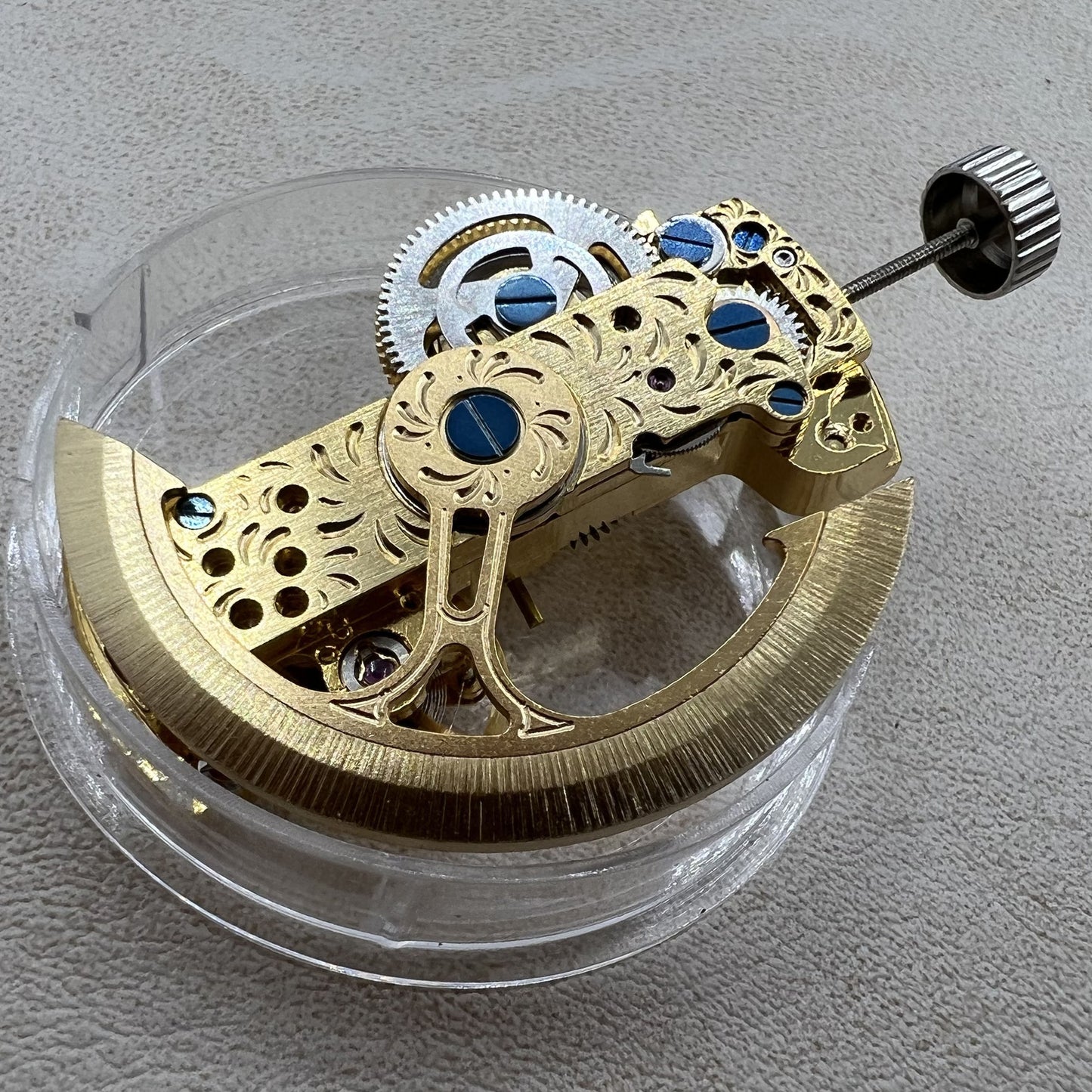 LG0806B Golden Rectangle Bare Balance Wheel Automatic Mechanical Movement